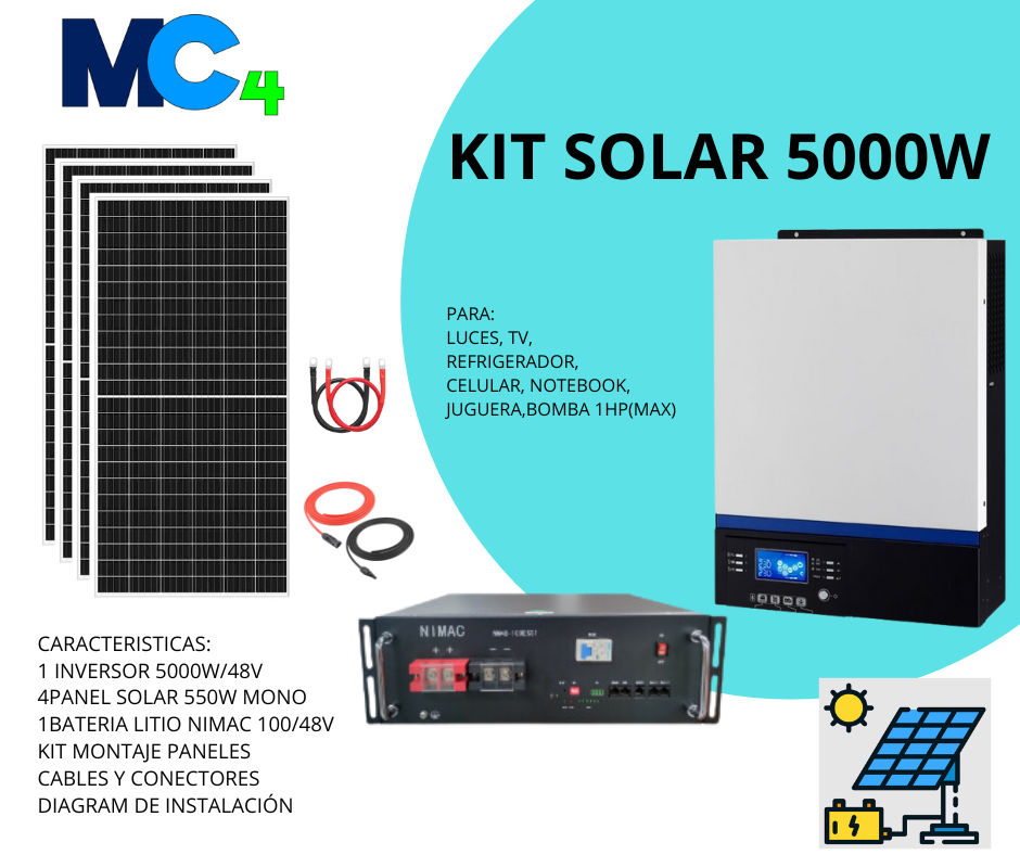 KIT SOLAR 5000W48V LITIO PAG W KIT SOLAR 5000W48V LITIO PAG W