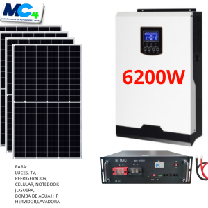 KIT Solar 6200W/48v Bat Litio
